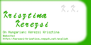 krisztina kerezsi business card